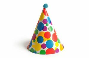 AI generated Party hat isolated on white background. photo