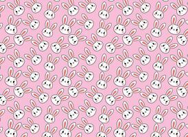 Cute rabbit drawing pattern vector