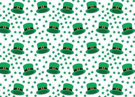 St. Patrick's Day, green hat illustration vector patterns, for backgrounds, paper, fabrics