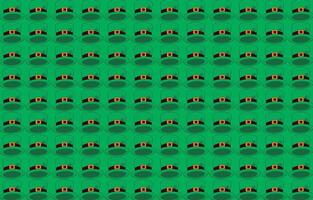 St. Patrick's Day, green hat illustration vector patterns, for backgrounds, paper, fabrics