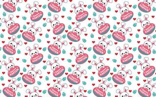 Cute rabbit pattern, vector, for backgrounds textures, fabrics, paper vector
