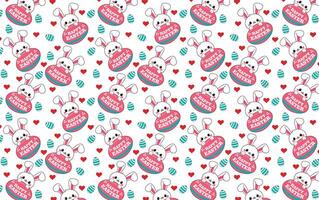 Cute rabbit pattern, vector, for backgrounds textures, fabrics, paper vector