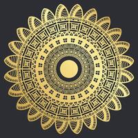 lujo antecedentes con decorativo dorado mandala diseño vector