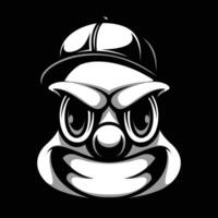 Clown Hat Black and White vector