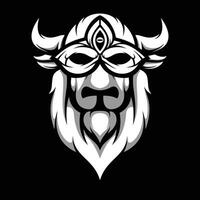 Buffalo Masked Black and White vector