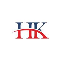 hk o kh iniciales monograma letra texto alfabeto logo diseño vector