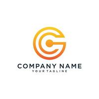 Initial letter CG or GC creative logo template. vector illustration and logo inspiration