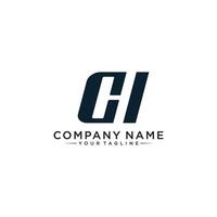 Letter HC or CH Geometric Logo Square Shape vector