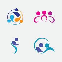 Creative people logo design template with circle,Flat Vector Logo Design Template Element