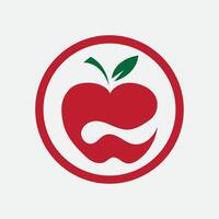 diseño de ilustración de vector de manzana