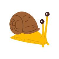 doodle baby snail vector