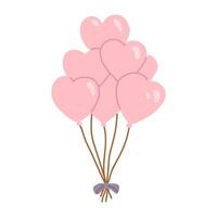 doodle love balloons vector
