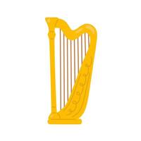 doodle string harp vector