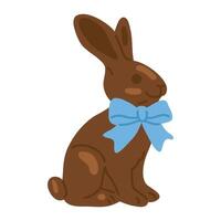 doodle chocolate bunny vector