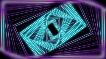 un azul y púrpura resumen imagen de un geométrico forma video