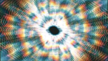 a psychedelic image of a black hole video