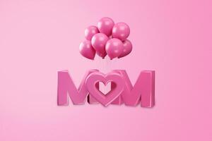 3d rendering happy mother day photo