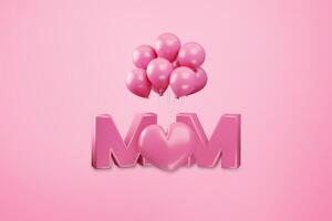 3d rendering happy mother day photo