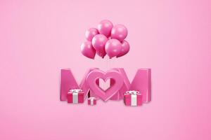 3d rendering happy mother day photo