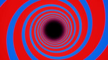 rot und Blau hypnotisch Spiral- Tunnel Hintergrund vj Schleife video