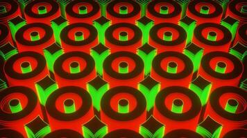 Green and Red Hypnotic Abstract Background VJ Loop video