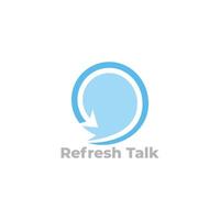 refresh talk bubble podcast symbol logo vector