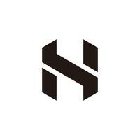 letter sh simple minimalist logo vector