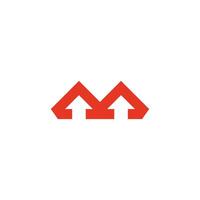 letter m peaks arrow up logo vector