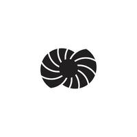 swirl simple geometric turbine motion rotation logo vector