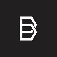 letter b hexagonal linked overlap logo vector