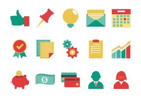 A bundle of business set icons vector illustration design graphic flat style icon