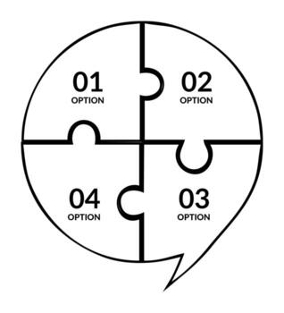 Puzzle diagram icon. Simple illustration of puzzle diagram icon for web vector