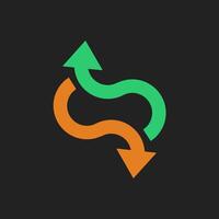 Arrow logo icon in flat style. Arrow vector illustration business concept. Suitable for company identity.