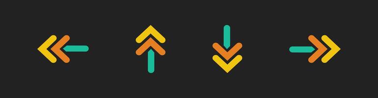 Colorful arrow icon sets. Vector illustration. Suitable for publishing and design resources.