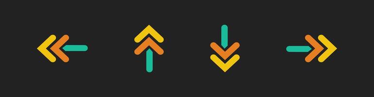 Colorful arrow icon sets. Vector illustration. Suitable for publishing and design resources.