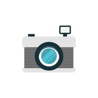 Retro camera icon in flat color style. Photo camera equipment vector