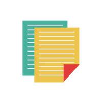 Simple paper documents single icon. Document data files and information theme. Isolated design. Vector illustration