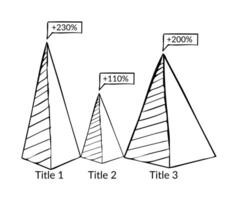 Pyramid chart, diagram, infographic element. Vector illustration for your design