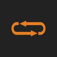 A Refresh icon, looping, and reload symbol. Vector illustration. Suitable for media user interface, and also buttons.