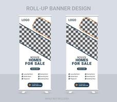 diseño de banner enrollable vector