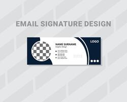 Email signature design vector