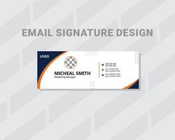 Email signature design vector