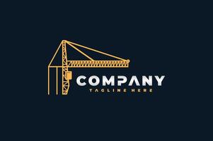 crane cargo yellow logo vector