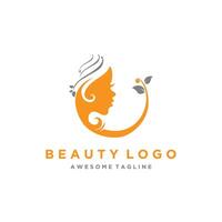 Natural beauty skin care Women Vector Logo template