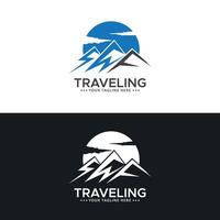 Vector plane with palms icon logo of travel and travel agency vector illustration