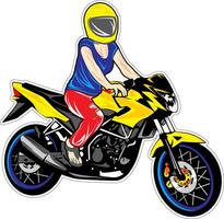 el Arte de modificando motos vector