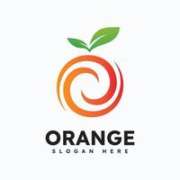 Orange logo design symbol. Vector illustration