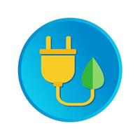 3D energy saving icon, reasonable energy consumption vector