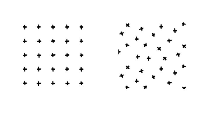 Set of patterns on a white background. Print for textiles. A simple vector pattern made with plus sign