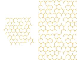 Honeycomb seamless pattern, abstract line drawing. doodle style hand drawing modern abstract background for design wallpaper, packaging, cover, fabric vector